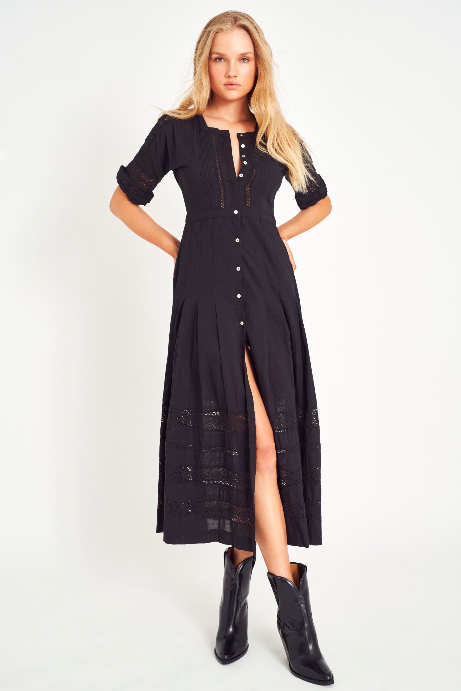 Edie Cotton Midi Dress-morningim