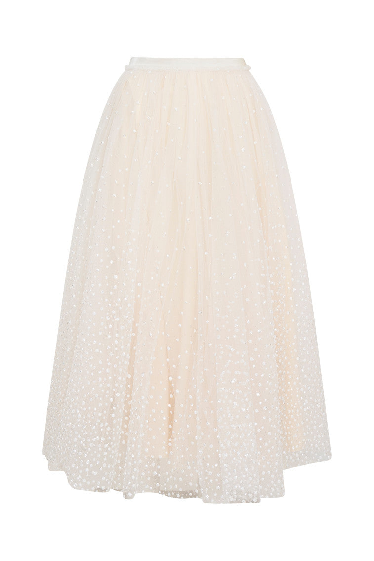 Wilona Glitter Tulle Maxi Skirt-morningim