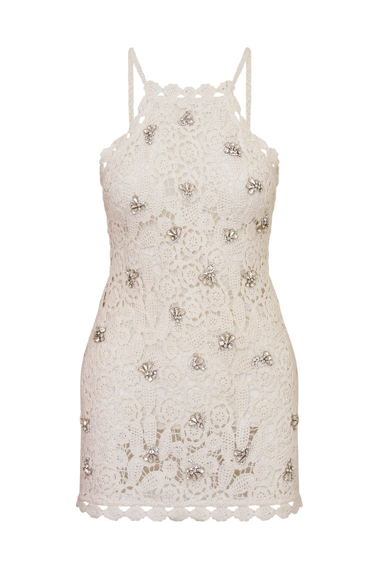 Considine Embellished Crochet Mini Dress-morningim