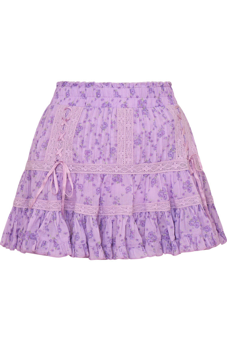 Trevina Cotton Mini Skirt-morningim