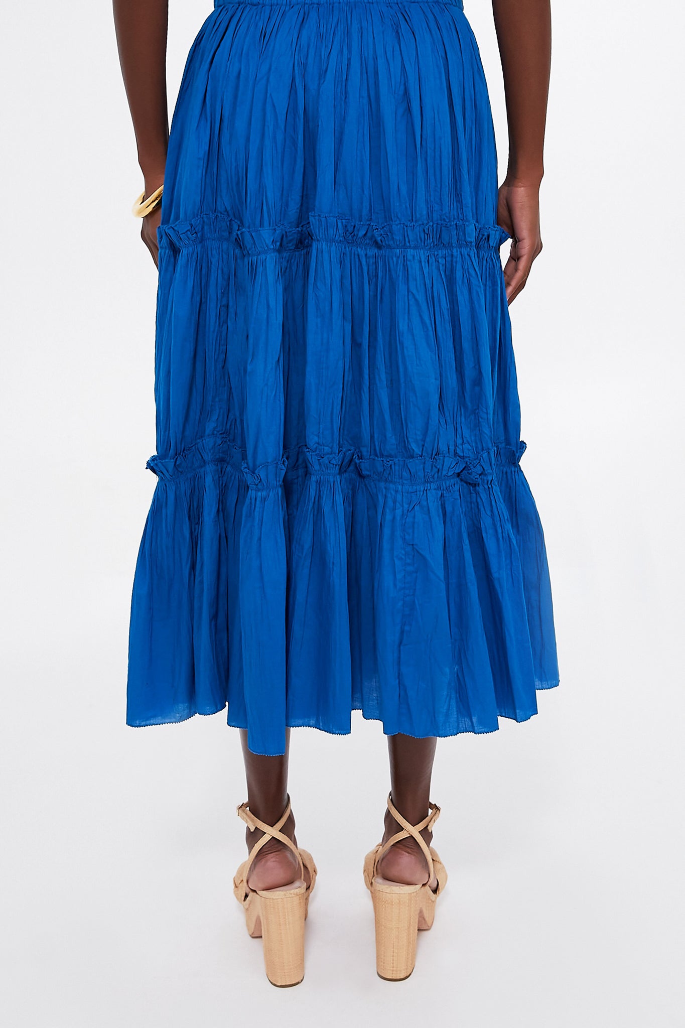 Aqua Paco Solid Tiered Skirt