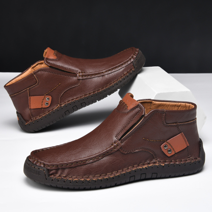 💥Last day deals💥Men's Casual Arch Support Non-slip Leather Slip-On Loafers