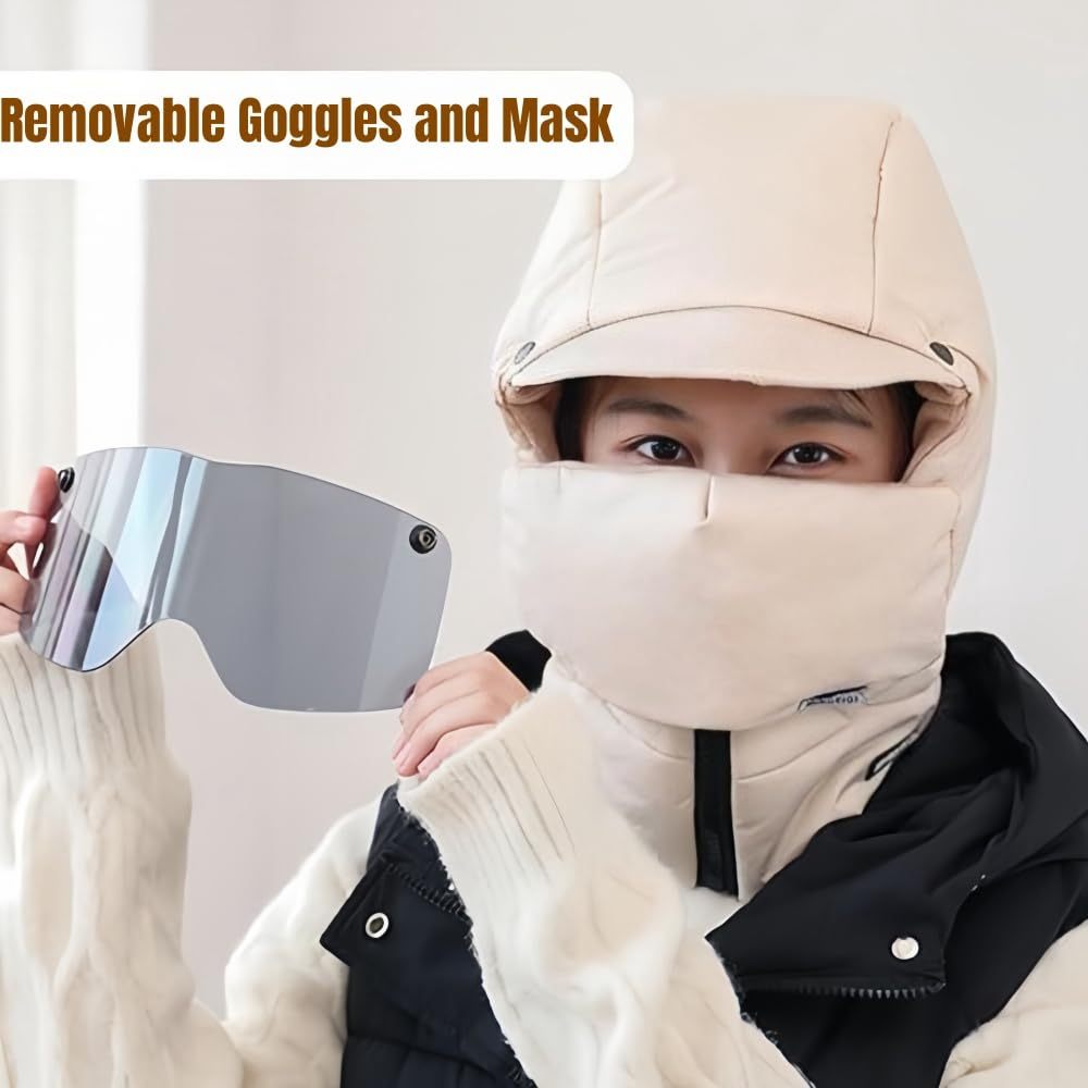 ❄️Winter Special Offer-4 In 1 Windproof Full Cover Outdoor Mask with Glasses（unisex）