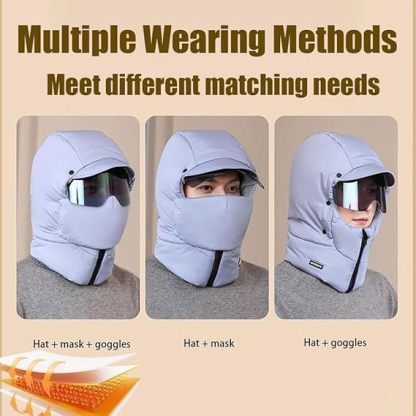 ❄️Winter Special Offer-4 In 1 Windproof Full Cover Outdoor Mask with Glasses（unisex）