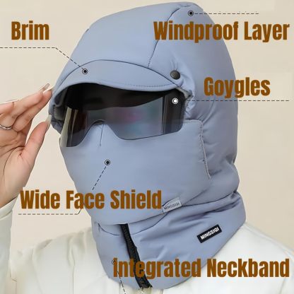 ❄️Winter Special Offer-4 In 1 Windproof Full Cover Outdoor Mask with Glasses（unisex）