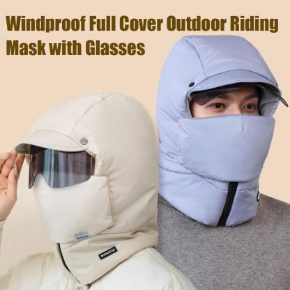❄️Winter Special Offer-4 In 1 Windproof Full Cover Outdoor Mask with Glasses（unisex）