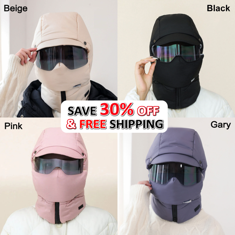 ❄️Winter Special Offer-4 In 1 Windproof Full Cover Outdoor Mask with Glasses（unisex）