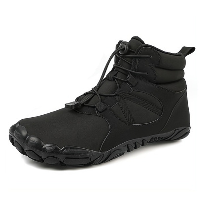 Mens Women Winter Barefoot Shoes Wide Toe Box Snow Boots Fur Lined Outdoor Shoe