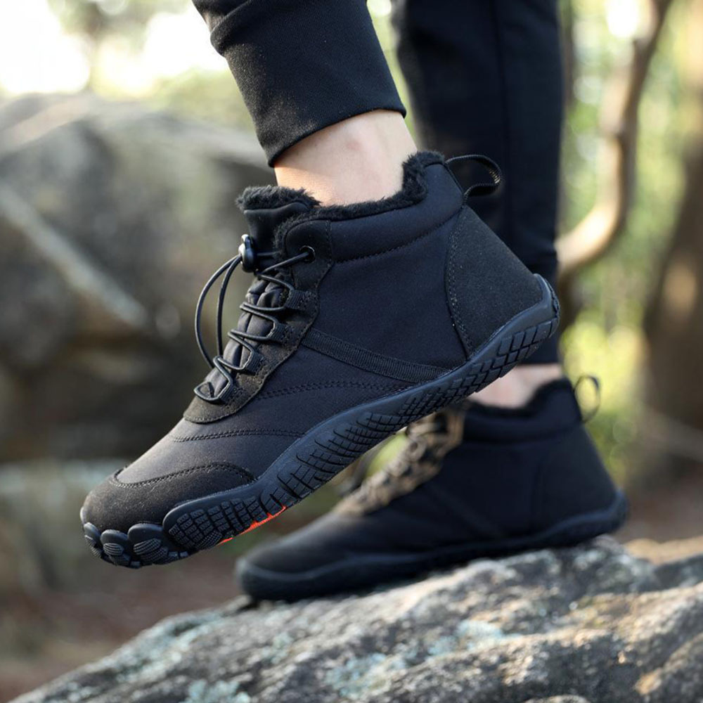 Winter Footwear Barefoot Fur Lined Hike Shoes Waterproof Snow Boots