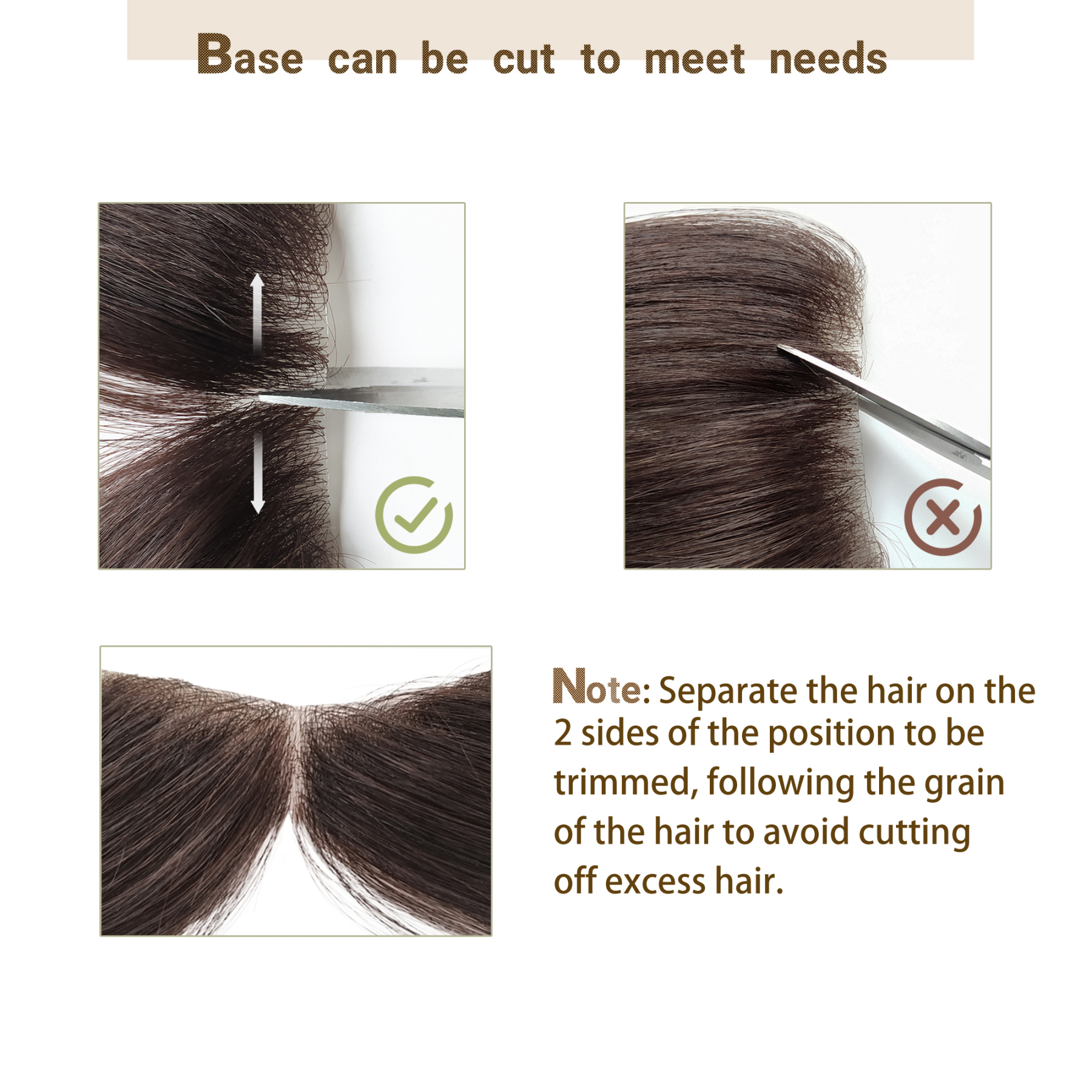 Meiverah Hair Frontal Hairpiece for Men Natural Black Hair Extension Hairline Loss Straight Tape in Human Hair Toppers Replacement Toupee （Dark Brown）