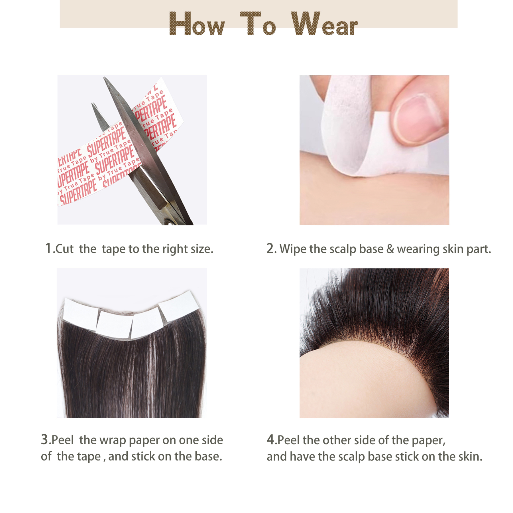 Meiverah Hair Frontal Hairpiece for Men Natural Black Hair Extension Hairline Loss Straight Tape in Human Hair Toppers Replacement Toupee （Dark Brown）