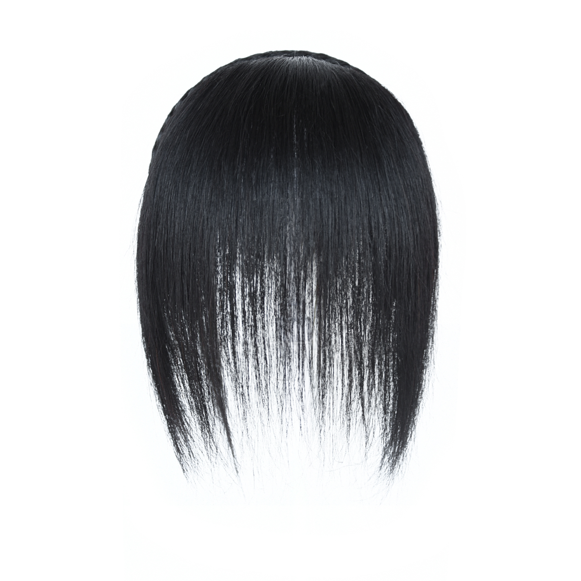 Meiverah Hair Twist Braid Headband Straight Hairpieces Human Hair Clip In Topper Hair Extension With Bangs Invisible Natural(Style 2 Natural Black)