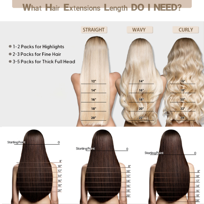 Meiverah 7.87 x 0.32 Inch Long Seamless Hand-Tied Invisible Tape-In Hair Extensions (4 Pcs) - Virgin Human Hair (#1)