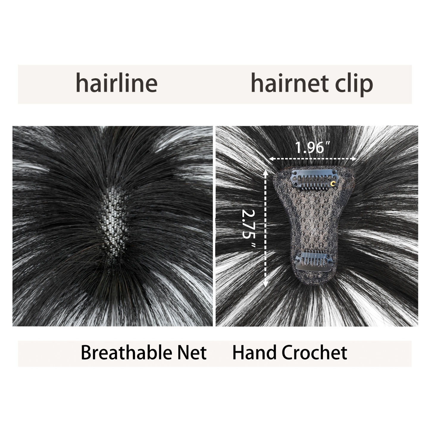 Meiverah Hair Clip in Bangs Real Human Hair with high cranial top for volume Light and airy French bangs for women Clip On Air Bangs for Daily Wear (1# Jet Black)