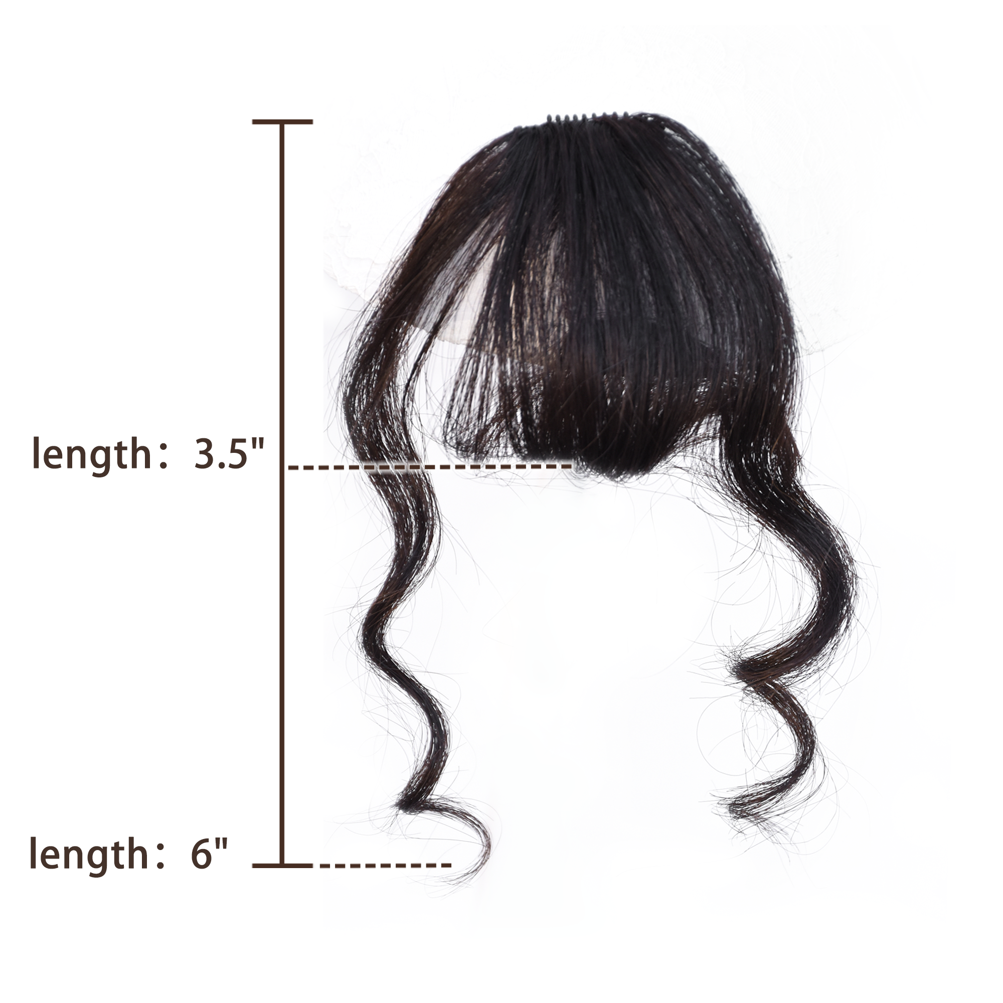 Meiverah's real-life hair clip-style wool curl bangs are fluffy and lightweight  suitable for women's everyday wear (natural black)