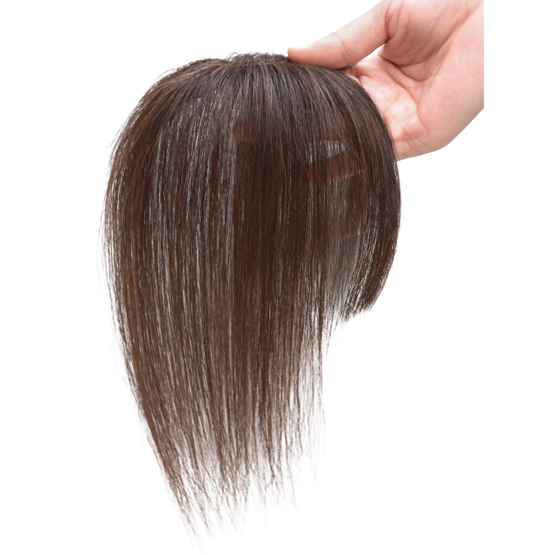 [Copy]Meiverah Hair Clip in Bangs Real Human Hair with high cranial top for volume Light and airy French bangs for women Clip On Air Bangs for Daily Wear (dark brown)