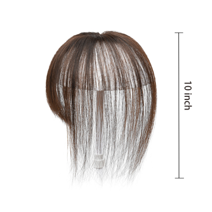 [Copy]Meiverah Hair Clip in Bangs Real Human Hair with high cranial top for volume Light and airy French bangs for women Clip On Air Bangs for Daily Wear (dark brown)