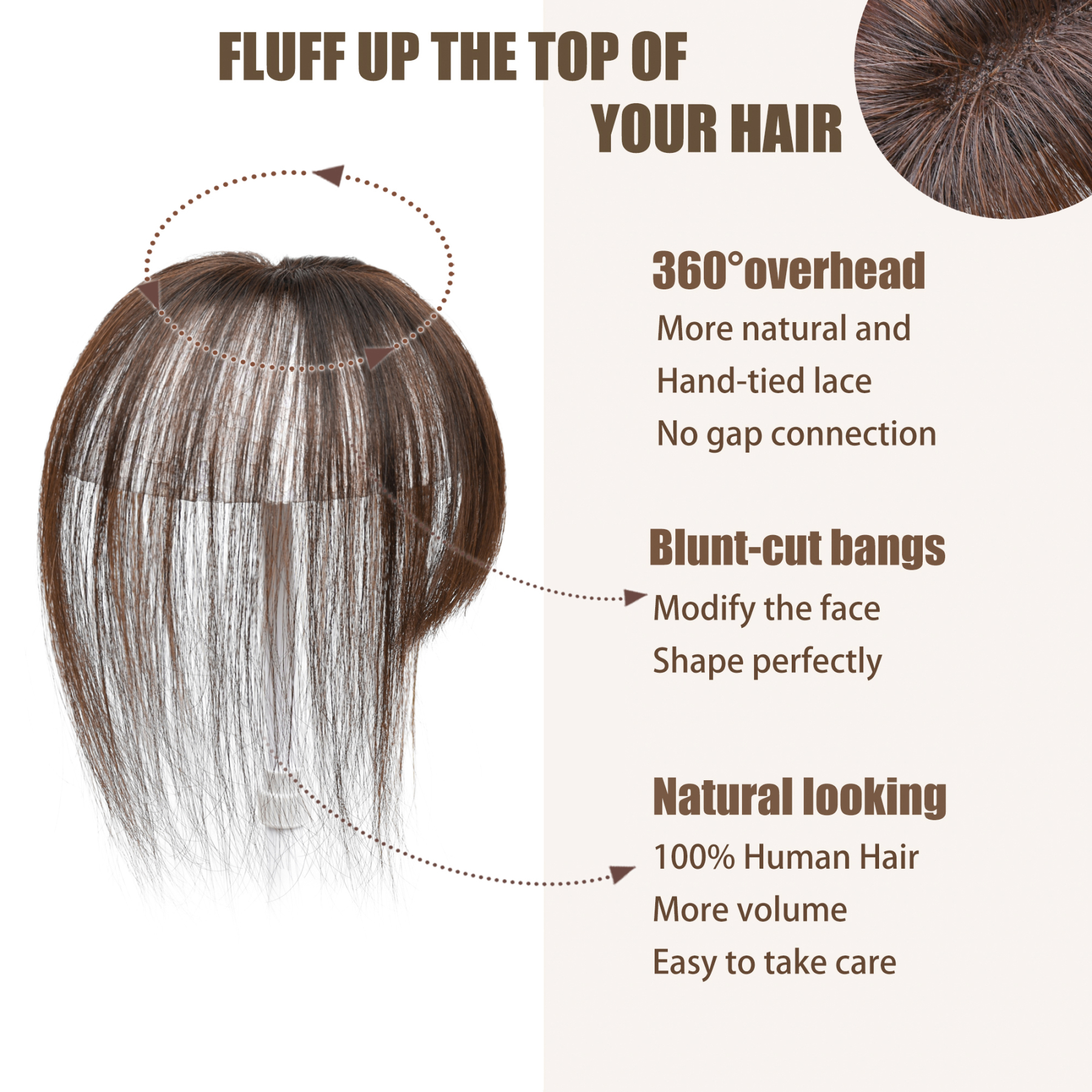 [Copy]Meiverah Hair Clip in Bangs Real Human Hair with high cranial top for volume Light and airy French bangs for women Clip On Air Bangs for Daily Wear (dark brown)