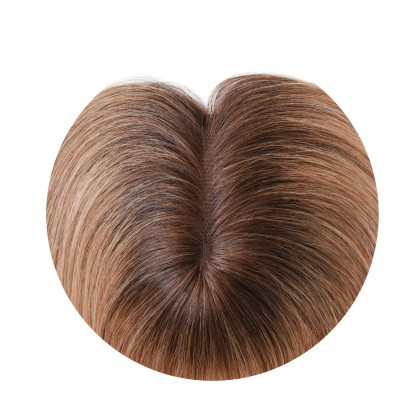 Meiverah Natural-Looking Handmade Full Hand-tied PU Mono Lace NO Bangs Clip-In Women Toupee -（10/6#）
