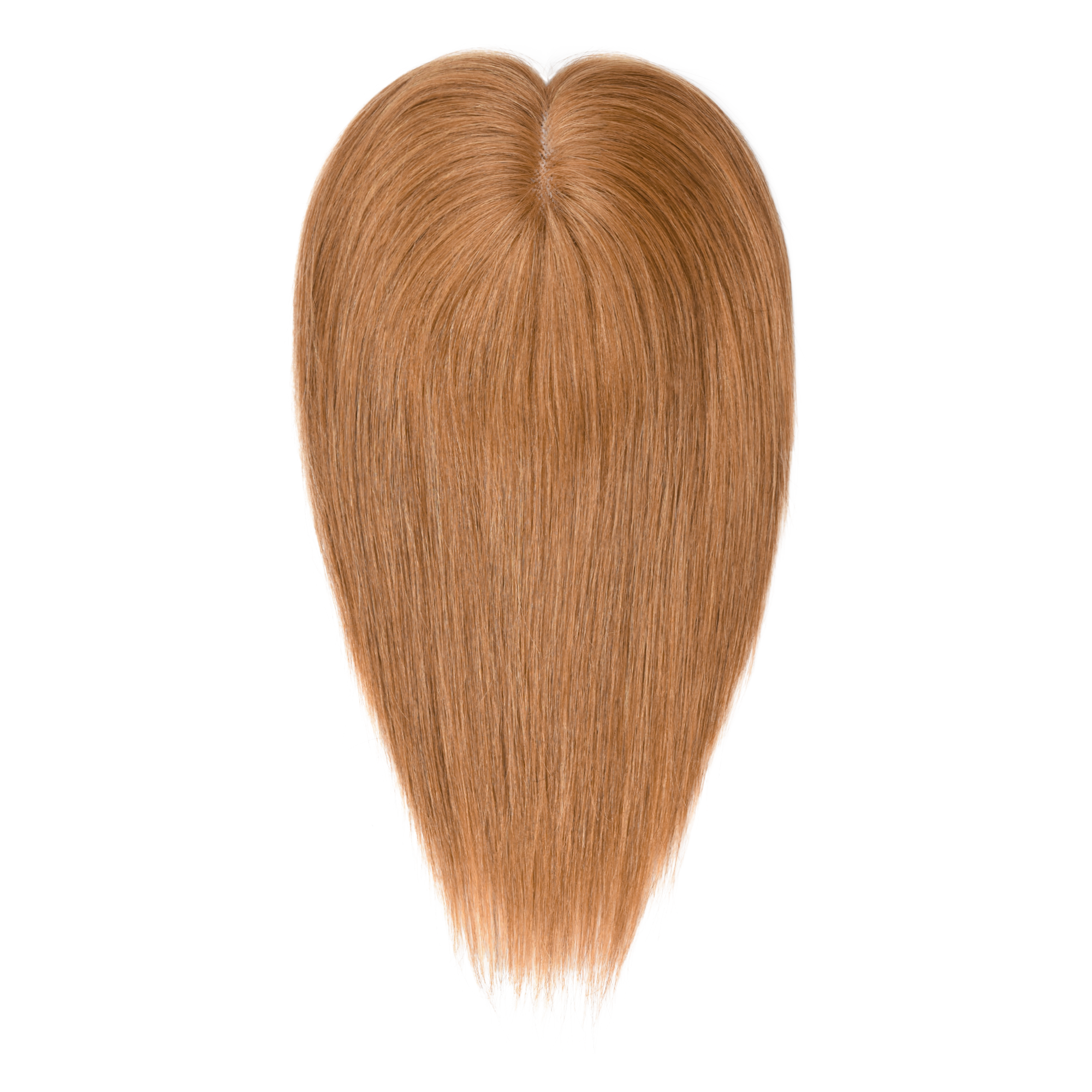 Meiverah Real Human Hair Swiss Mono Base Hand-tied Topper NO Bangs-Clip-In Thick Hairpiece for Women  (#30 Copper Red)