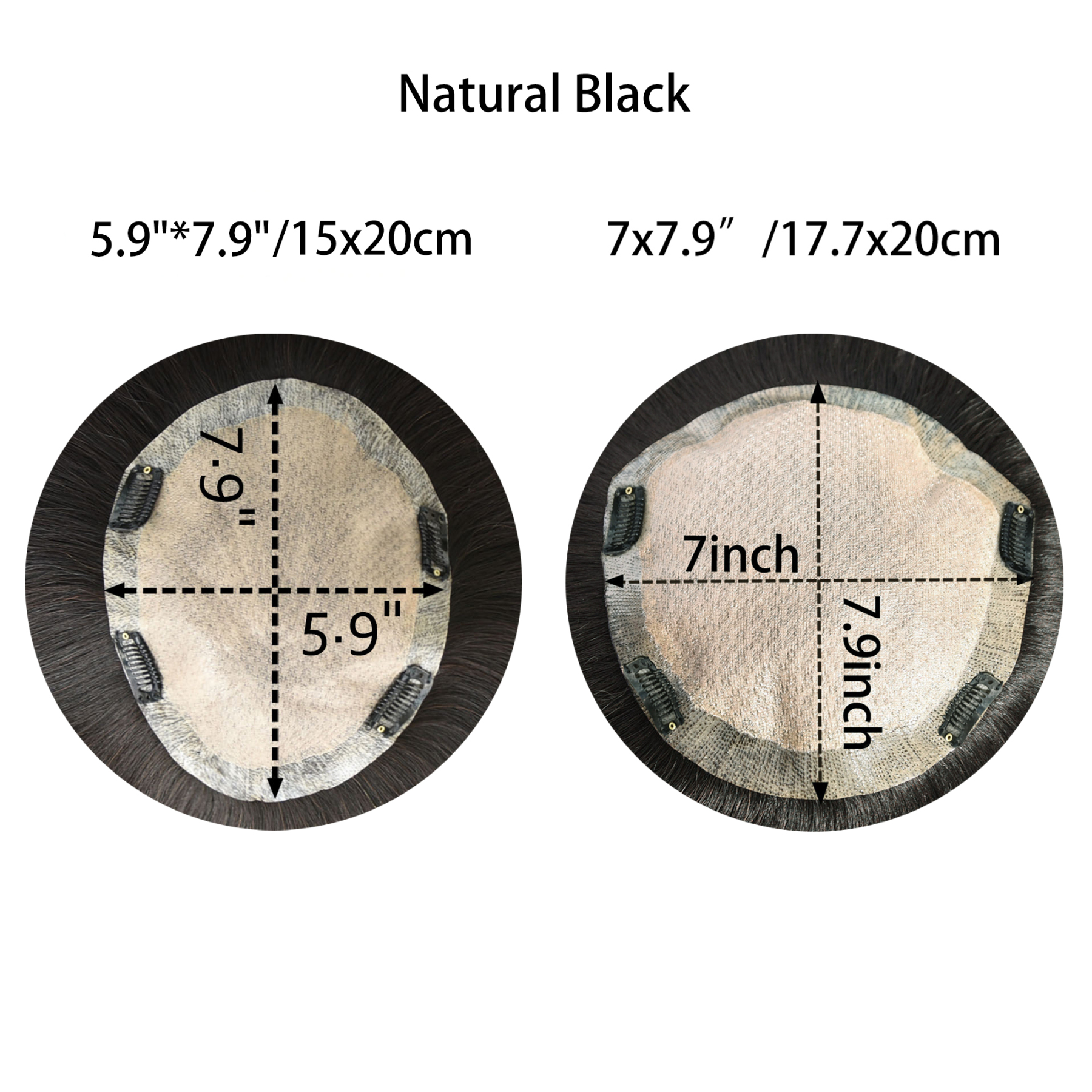 Meiverah Hair Untrimmed Hand Tied Lace/Slik Base Toupee with Biological Scalp Toupee Human Hair Extension Clip in Hairpieces Topper Top HairPiece for Men (1B，PU)