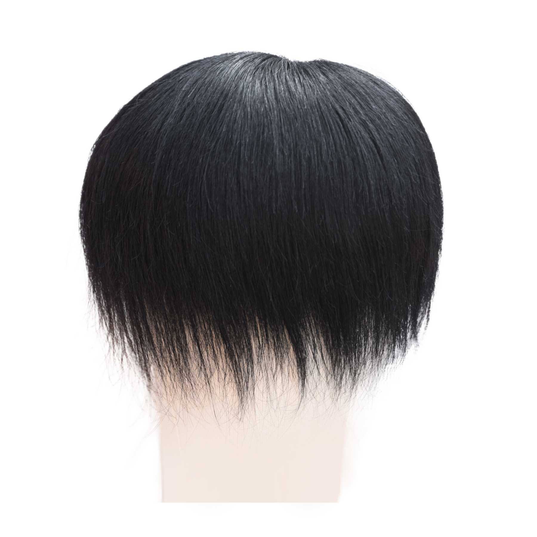 Meiverah Hair Untrimmed Hand Tied Mono Lace Toupee with Biological Scalp Toupee Human Hair Topper Top HairPiece for Men (Jet Black)(Hand-tied Lace)