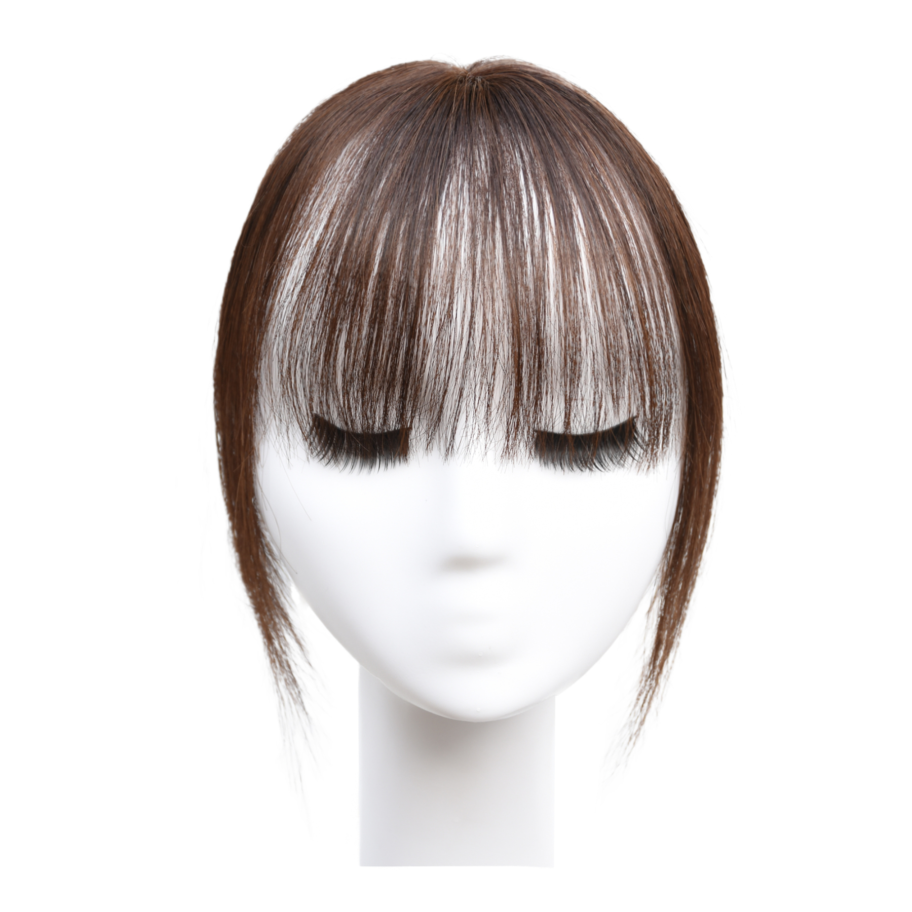 [Copy]Meiverah Hair Clip in Bangs Real Human Hair with high cranial top for volume Light and airy French bangs for women Clip On Air Bangs for Daily Wear (dark brown)