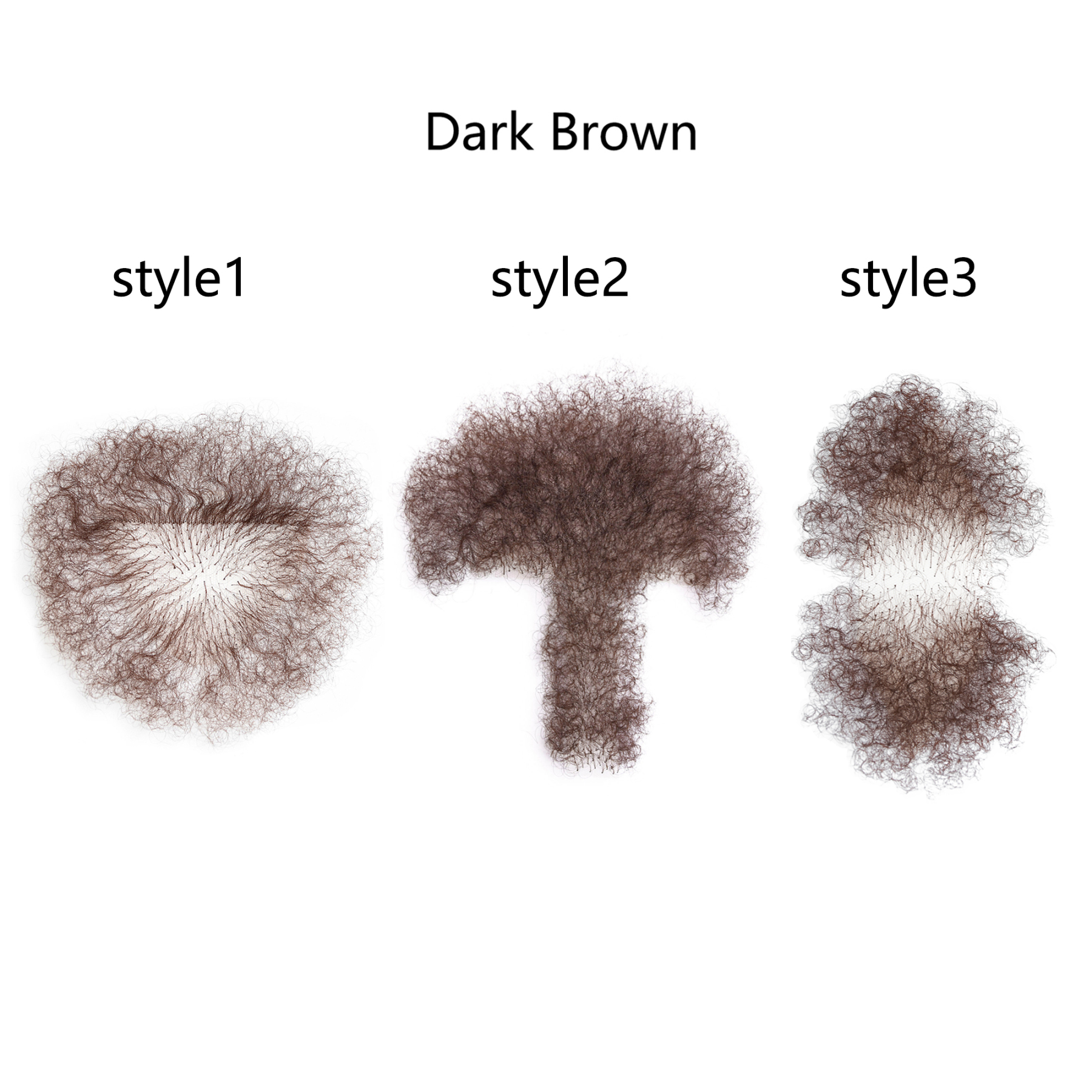 Meiverah Hair Handmade Men Fake Chest Hair Synthetic Hair Body Hair Adding Hair Volume Enhancement of Manliness(Dark Brown)