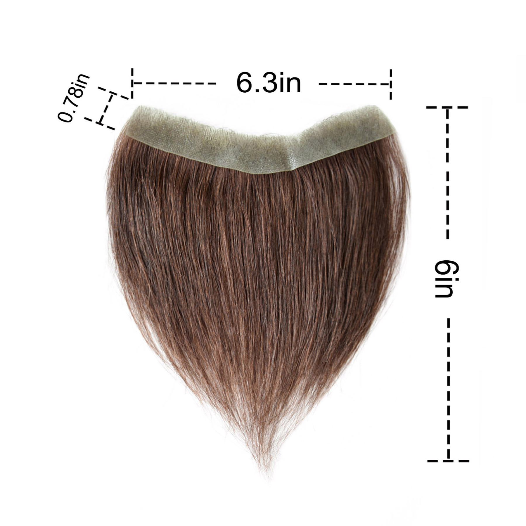 Frontal Hairpiece for Men Natural Black Hair Extension Hairline Loss S