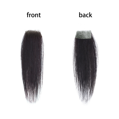 Meiverah Hair scar human hair replacement Accidental burns without hair for men Hairline Loss Straight Tape in Replacement Toupee (Natural Black)