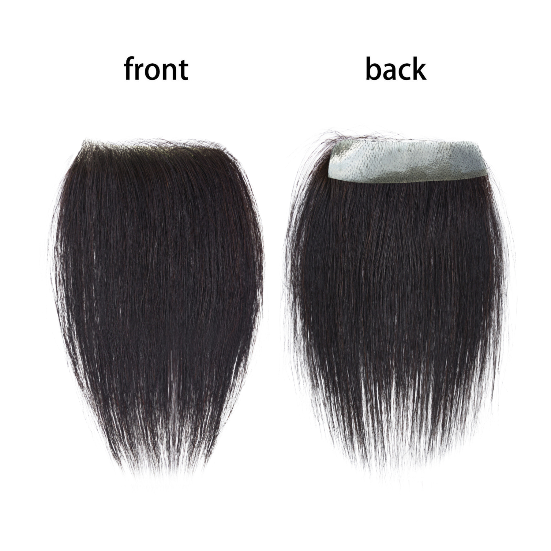 Meiverah Hair scar human hair replacement Accidental burns without hair for men Hairline Loss Straight Tape in Replacement Toupee (Natural Black)