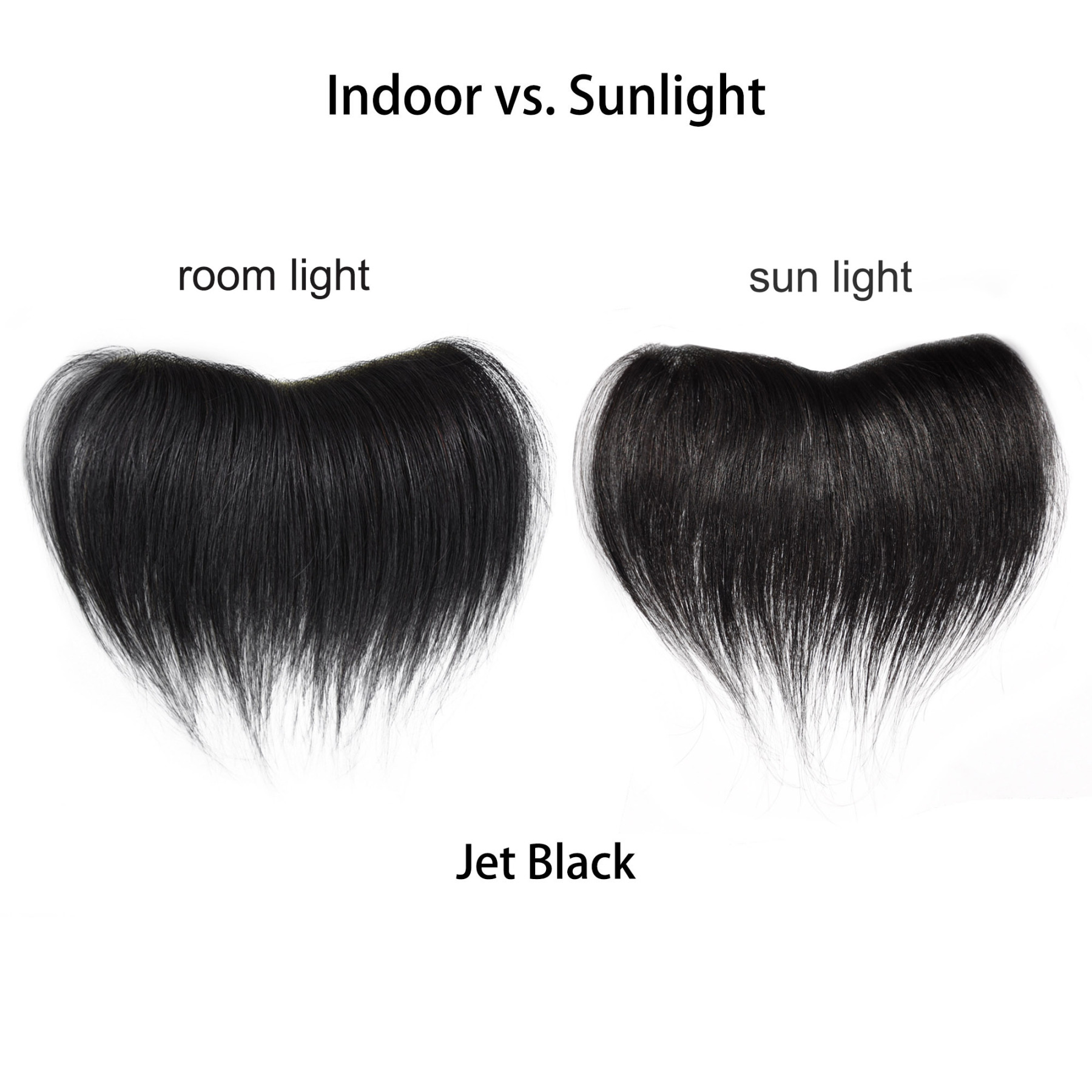 Meiverah Hair Frontal Hairpiece for Women Natural Black Hair Extension Hairline Loss Straight Tape in Human Hair Toppers Replacement Toupee (Jet Black)