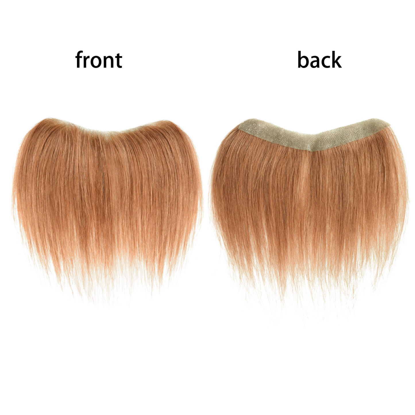 Meiverah Hair Frontal Hairpiece for Women Natural Black Hair Extension Hairline Loss Straight Tape in Human Hair Toppers Replacement Toupee (Copper Red)