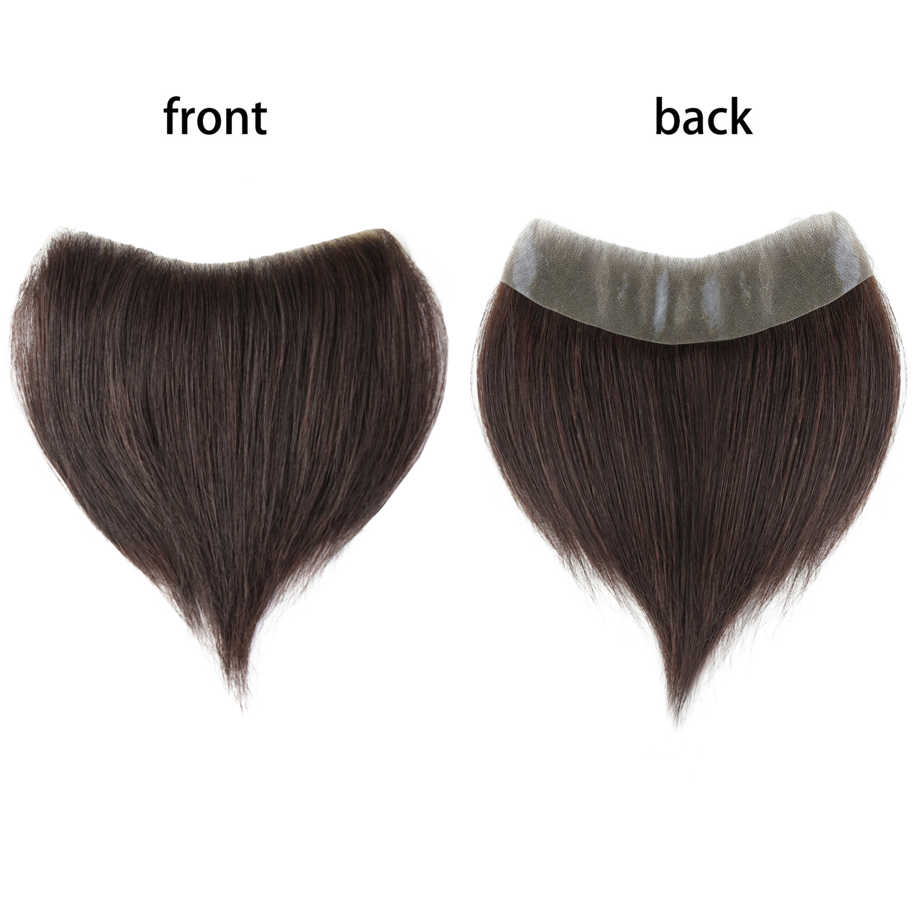 Meiverah Hair Frontal Hairpiece for Women Natural Black Hair Extension Hairline Loss Straight Tape in Human Hair Toppers Replacement Toupee (Dark Brown)