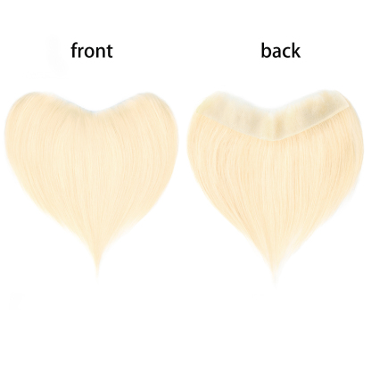 Meiverah Hair Frontal Hairpiece for Women Natural Black Hair Extension Hairline Loss Straight Tape in Human Hair Toppers Replacement Toupee (Light Blonde #60 )