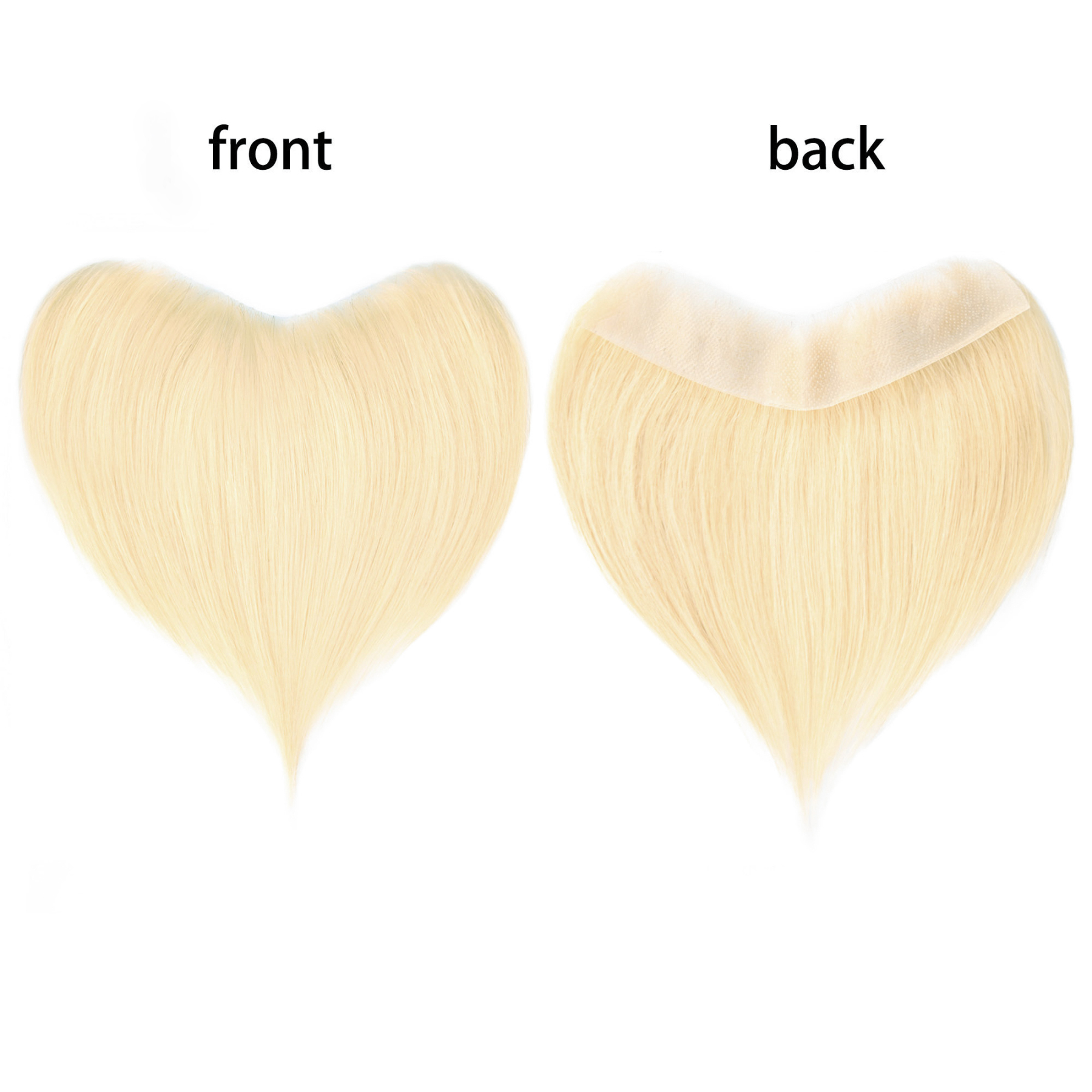 Meiverah Hair Frontal Hairpiece for Women Natural Black Hair Extension Hairline Loss Straight Tape in Human Hair Toppers Replacement Toupee (Blonde #613)