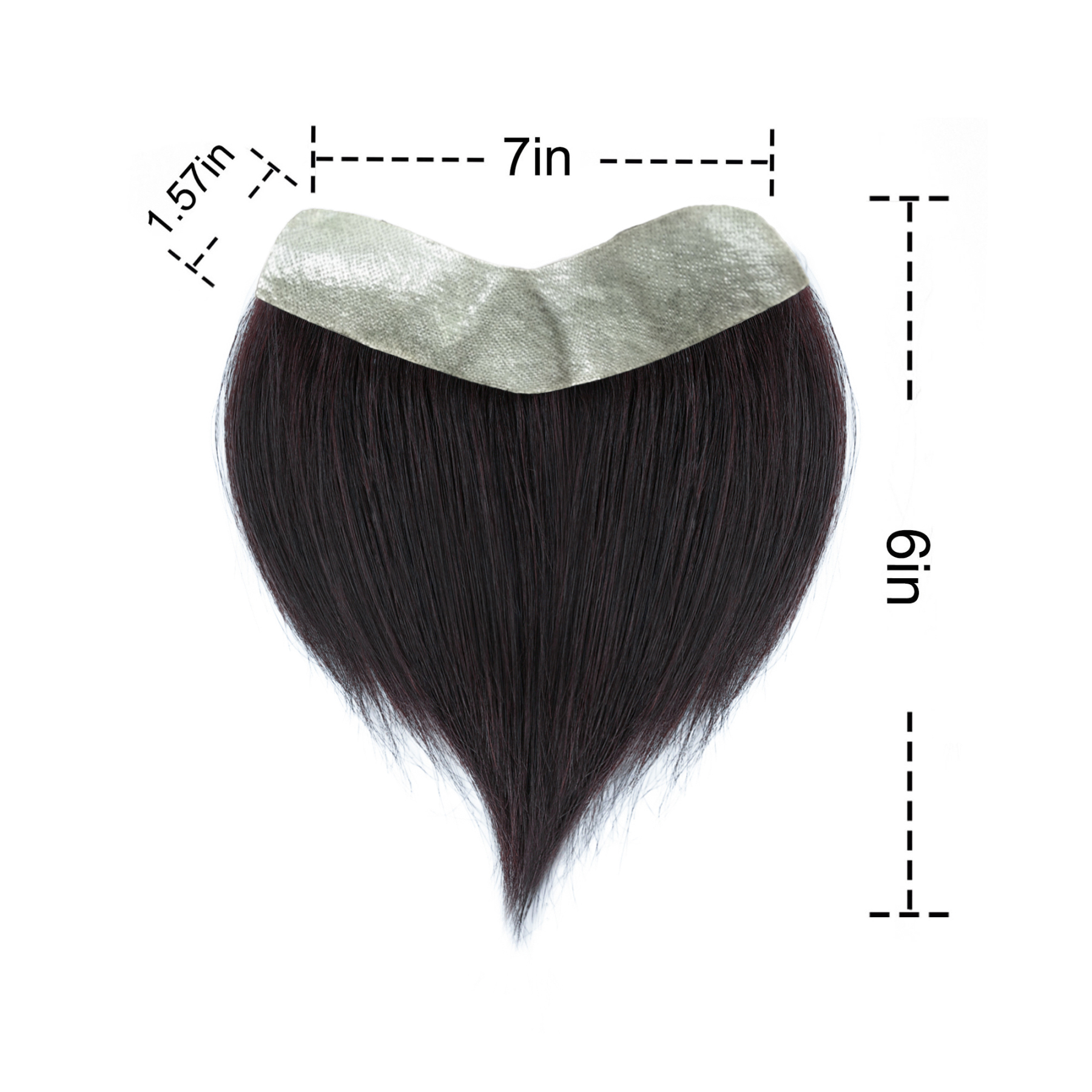 Meiverah Hair Frontal Hairpiece for Men Hair Extension Hairline Loss Straight Tape in Human Hair Toppers Replacement Toupee （Natural Black）