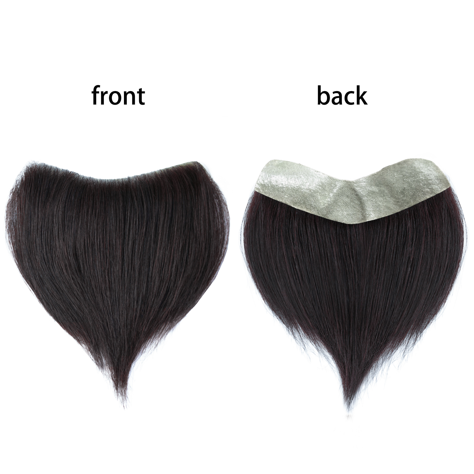 Meiverah Hair Frontal Hairpiece for Women Hair Extension Hairline Loss Straight Tape in Human Hair Toppers Replacement Toupee (Natural Black)