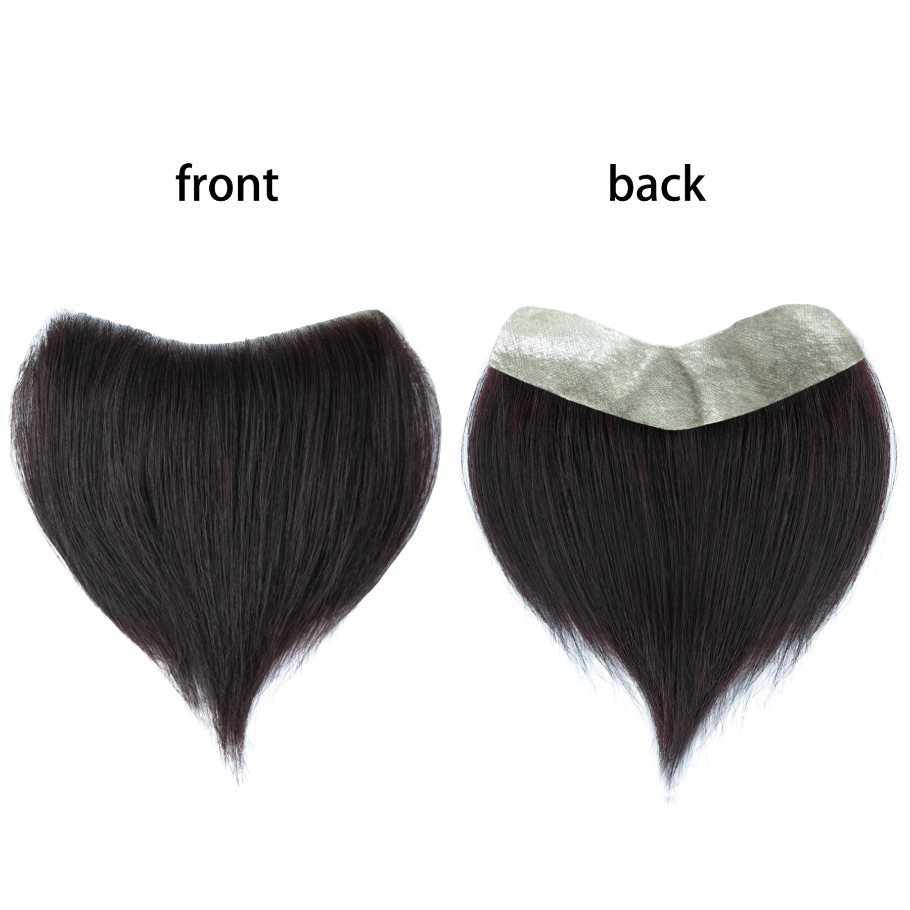 Meiverah Hair Frontal Hairpiece for Women Hair Extension Hairline Loss Straight Tape in Human Hair Toppers Replacement Toupee (Natural Black)