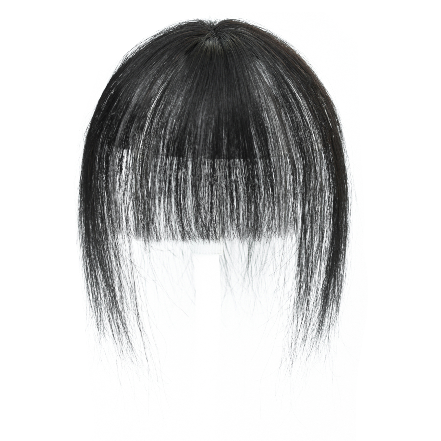 Meiverah Hair Clip in Bangs Real Human Hair with high cranial top for volume Light and airy French bangs for women Clip On Air Bangs for Daily Wear (1B Natural Black)