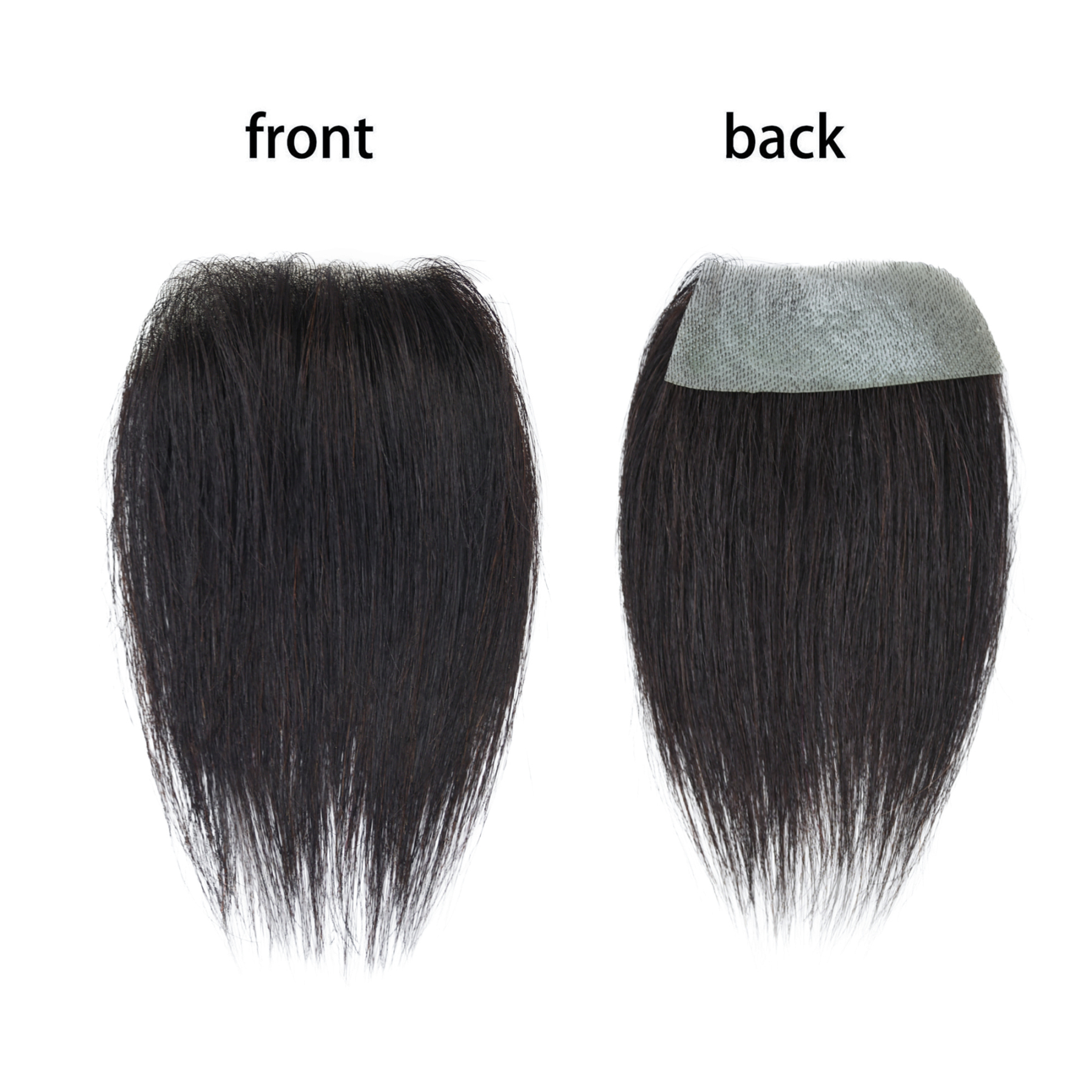 Meiverah Hair scar human hair replacement Accidental burns without hair for men Hairline Loss Straight Tape in Replacement Toupee (Natural Black)