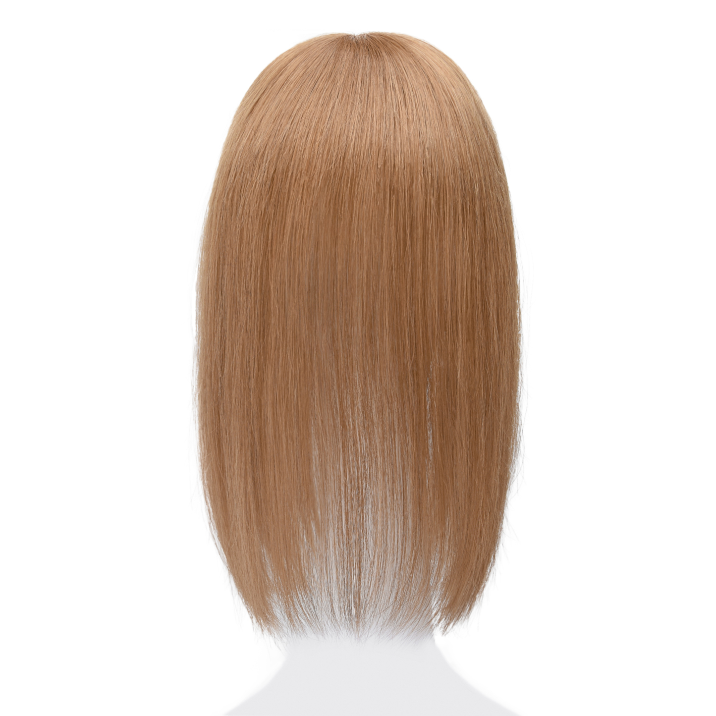 Meiverah Real Human Hair Full Hand-tied Swiss Mono Base Topper NO Bangs  Clip-In Thick Hairpiece for Women (#6 Ash Golden Blonde)