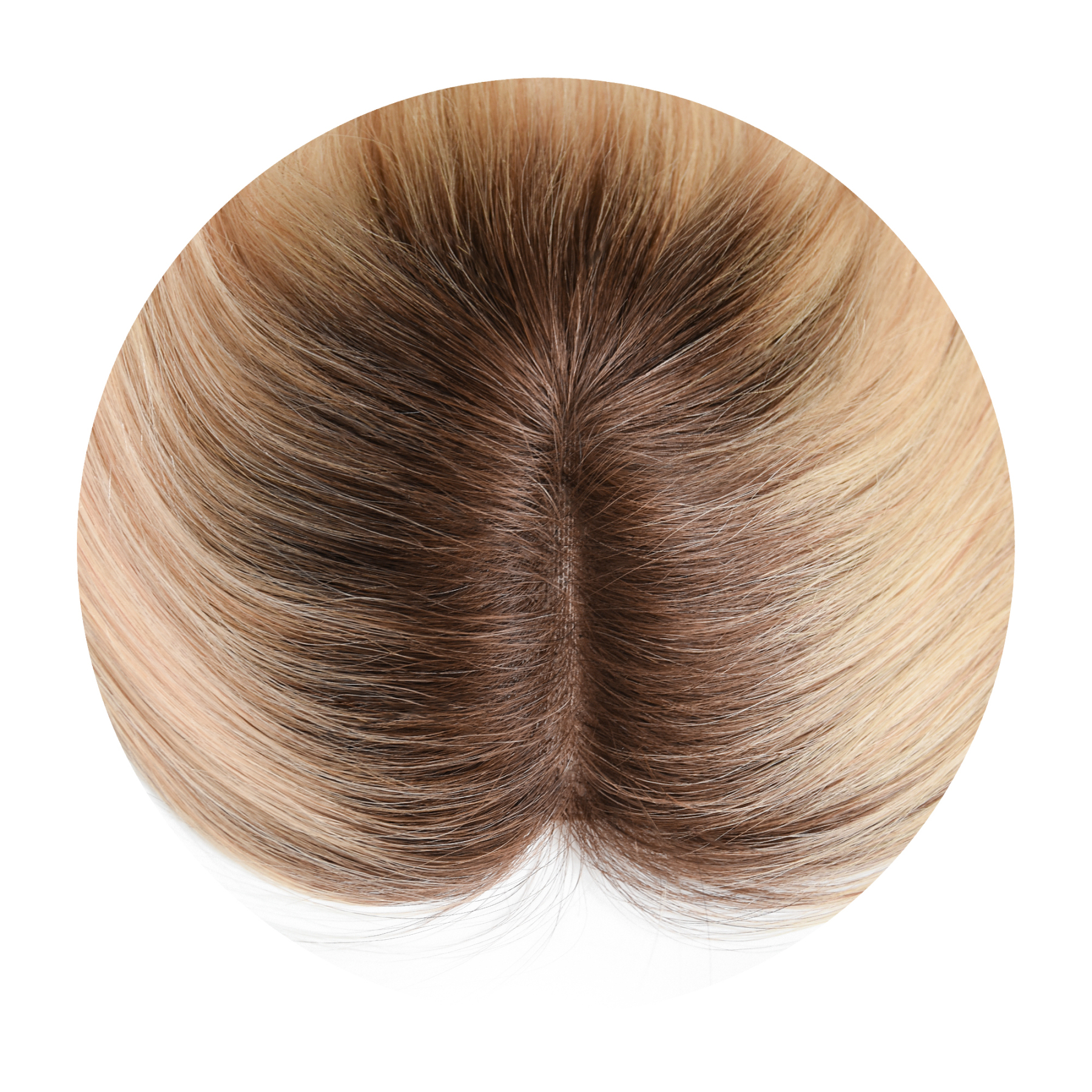 Meiverah Natural-Looking Handmade Full Hand-tied PU Mono Lace NO Bangs Clip-In Women Toupee -（613BC#）