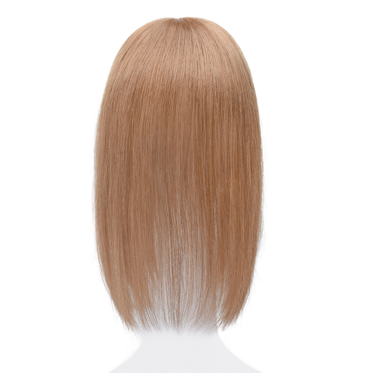 Meiverah Real Human Hair Full Hand-tied Swiss Mono Base Topper NO Bangs  Clip-In Thick Hairpiece for Women (#8 Pinkish Golden Blonde)