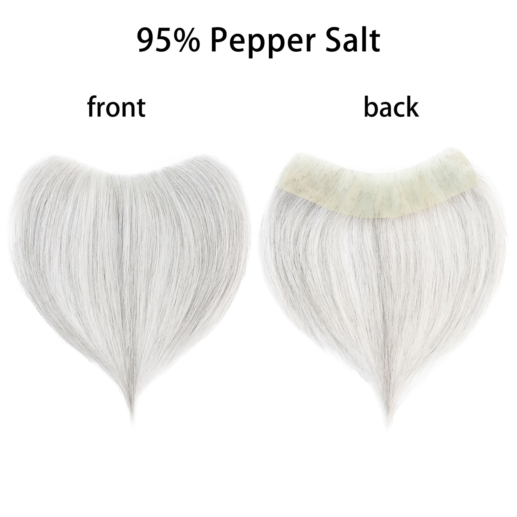 Meiverah Hair Frontal Hairpiece for Men Natural Black Hair Extension Hairline Loss Straight Tape in Human Hair Toppers Replacement Toupee （95% Gray-Cinnamon Sugar）