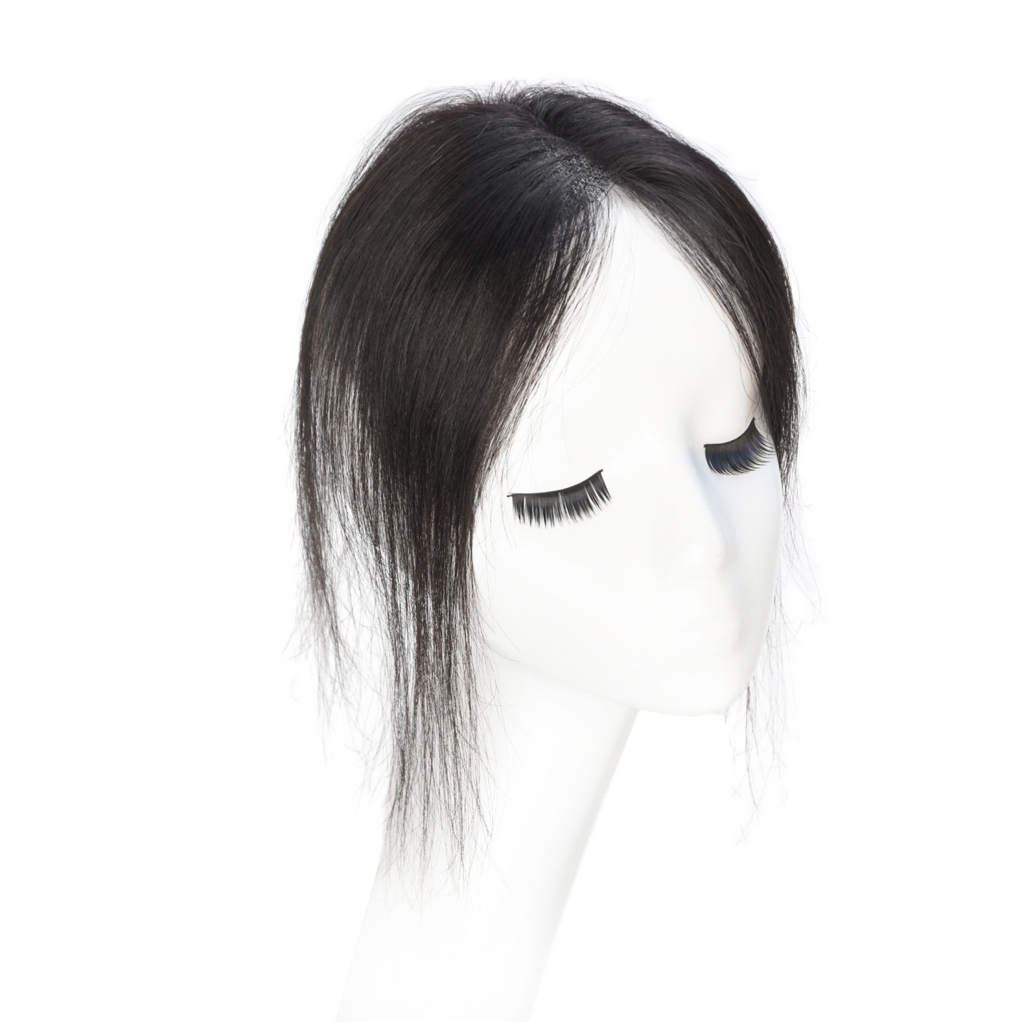 Meiverah Hair Clip in Bangs Clip In Hair Extensions 100% Baby Hair Human Hand Made Natural Forehead Patch No Trace Patch Hairline for Women(Natural Black)