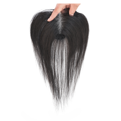 Meiverah Hair Clip in Bangs Clip In Hair Extensions 100% Baby Hair Human Hand Made Natural Forehead Patch No Trace Patch Hairline for Women(Natural Black)