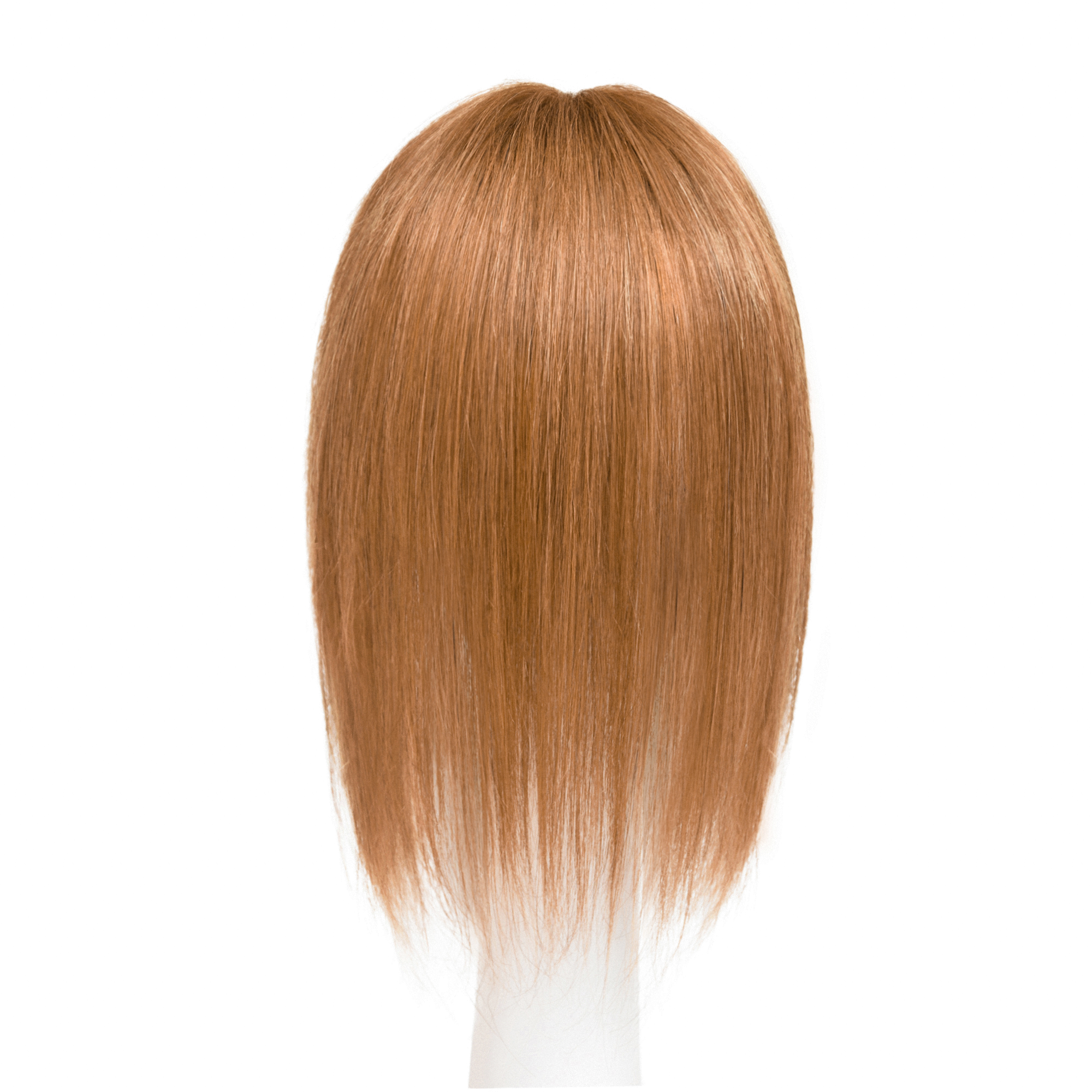 Meiverah Real Human Hair Swiss Mono Base Hand-tied Topper NO Bangs-Clip-In Thick Hairpiece for Women  (#30 Copper Red)
