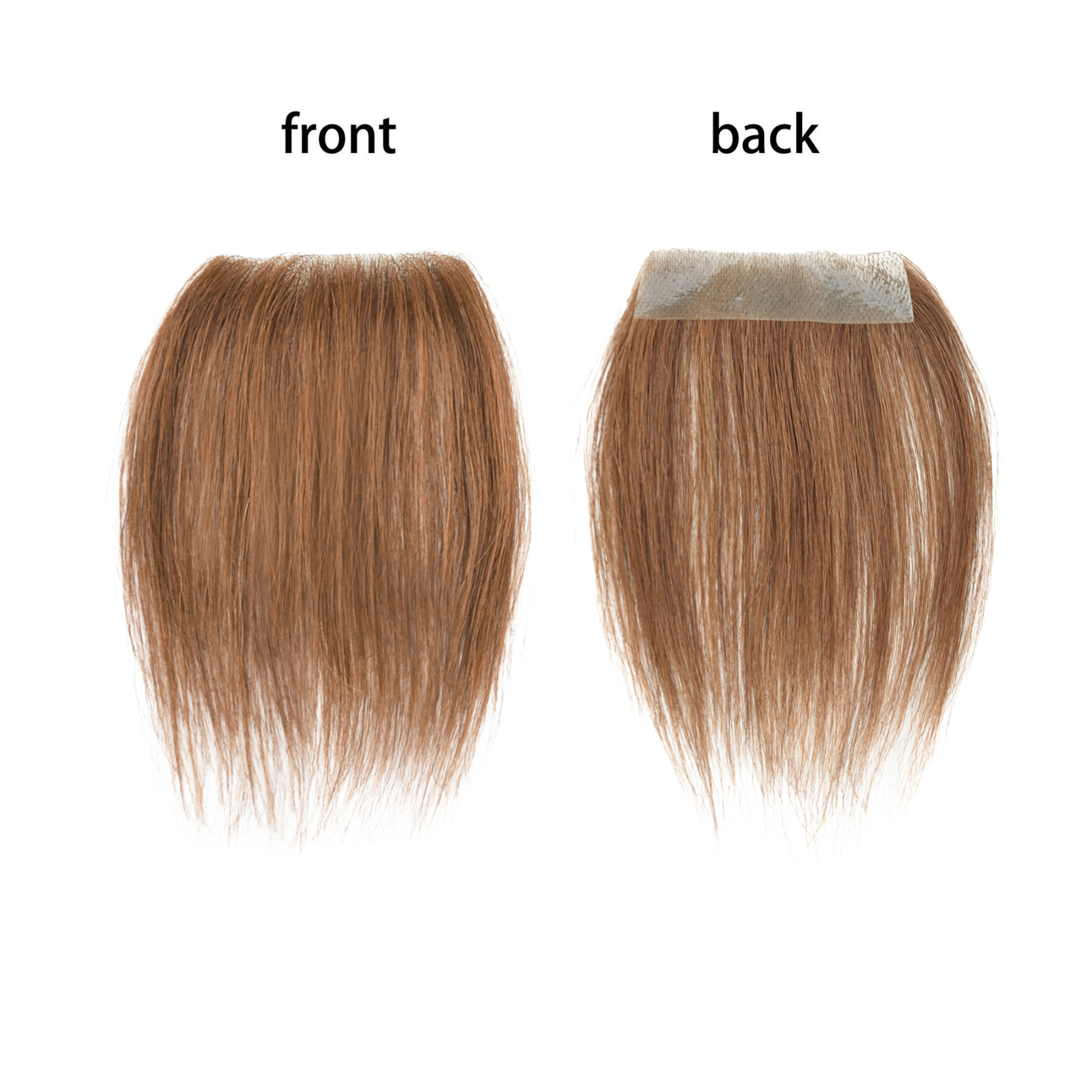 Meiverah Hair scar human hair replacement Accidental burns without hair for men women Hairline Loss Straight Tape in Replacement Toupee (Light Brown)