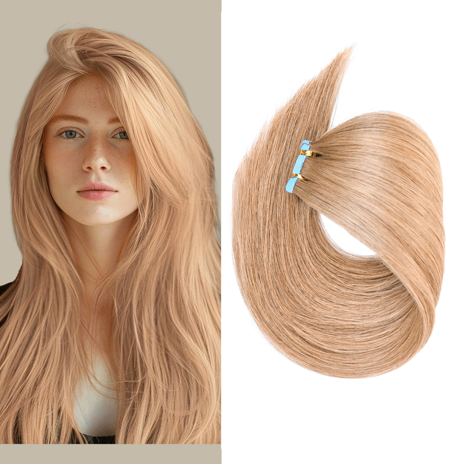Meiverah Tape In Hair Extensions 20Pcs/50g Tape Ins Natural Remy Human Hair (#12)